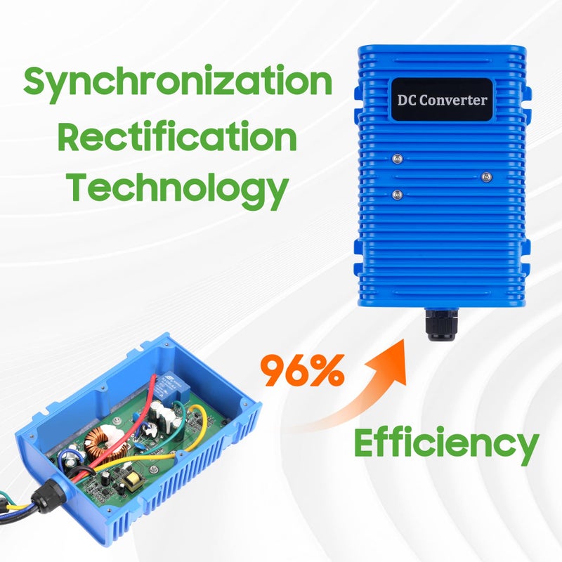 9.99WORLD MALL Universal Golf Cart Voltage Reducer DC Converter 36V or 48V to 12V, 30 Amp 360 Watts with Power Source - Image 4